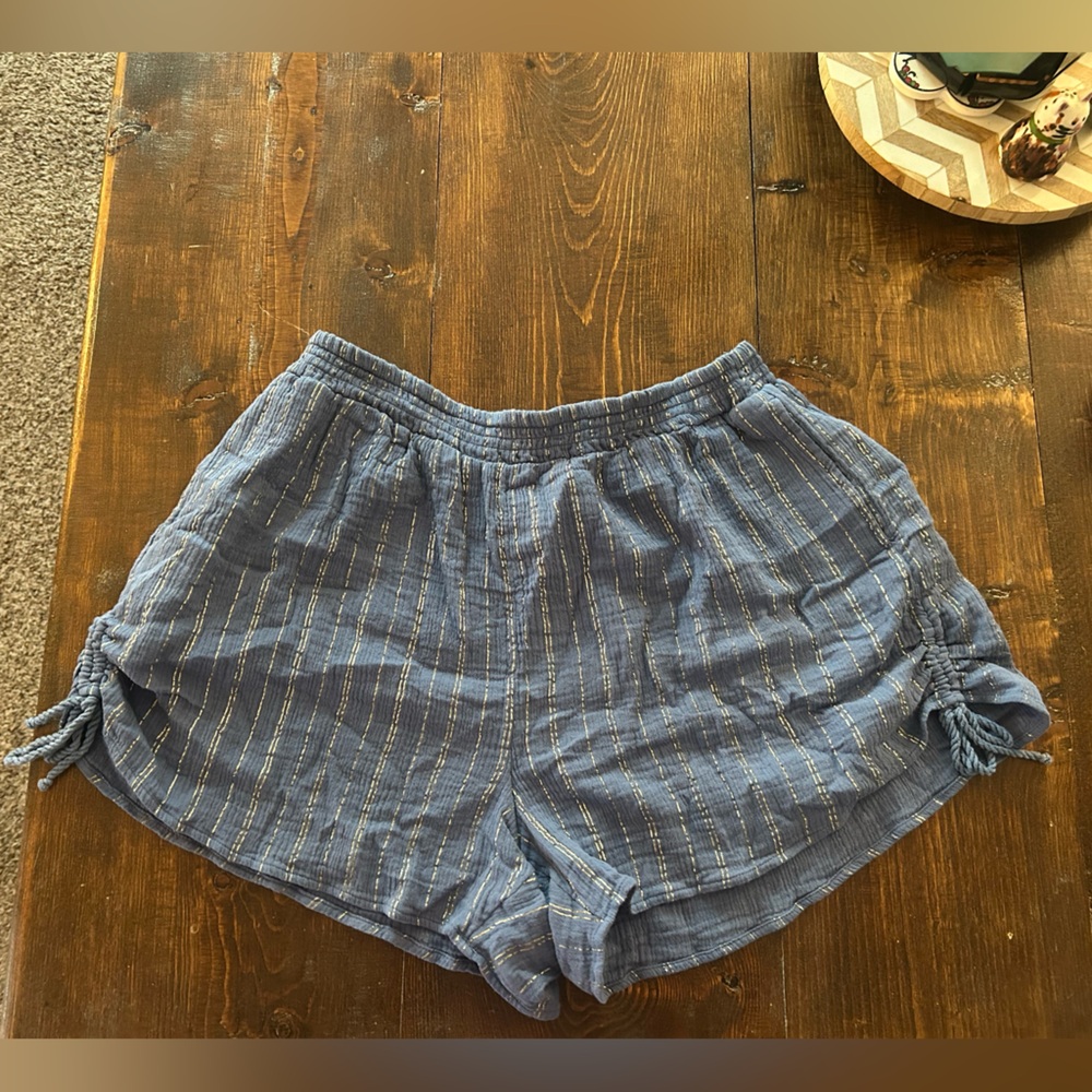 aerie Blue/Gold Stripe Lounge Shorts